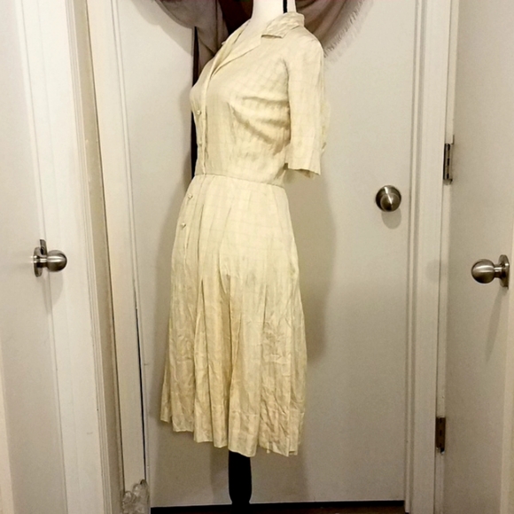 VTG British Crown Colony Silk Shirt Dress - Picture 2 of 6